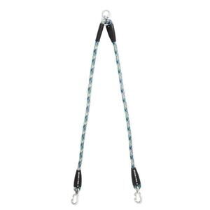 Arcadia Trail Reflective Paracord Dog Leash Coupler‎ Blue Silver Walking Hiking